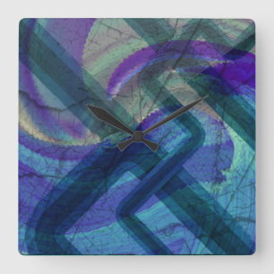 Abstracte klok voor industrieel landschap