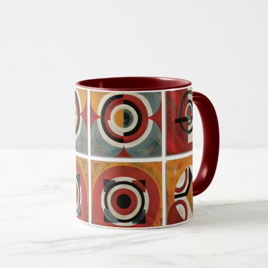 abstracte koffie mok (Voorkant rechts)
