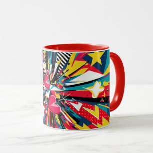 abstracte koffie mok
