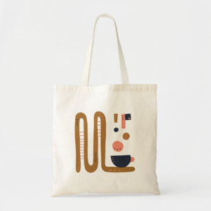 Abstracte koffie tote bag