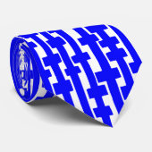 Abstracte kolommen - Blauw Stropdas (Opgerold)