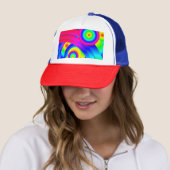 Abstracte komeet Trucker Hat Pet (In situ)