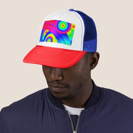 Abstracte komeet Trucker Hat Pet (In situ)