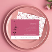 Abstracte Koraal Waterverf Handgeschilderd RSVP Kaartje