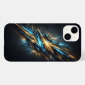 Abstracte Kosmische Bliksemschicht - Elektrisch Bl Case-Mate iPhone Case (Achterkant (horizontaal))