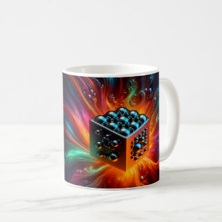 Abstracte Kosmische Energie Kubus Koffiemok