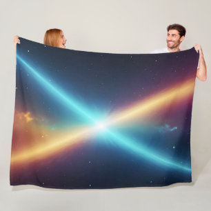 Abstracte kosmische lichtenergie gloeiende ruimte fleece deken