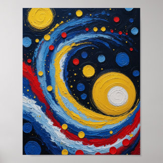 Abstracte Kosmische Wervelende Kunst Poster