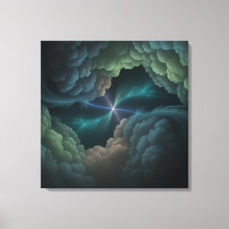 Abstracte Kosmische Wolk Muurkunst Canvas Afdruk