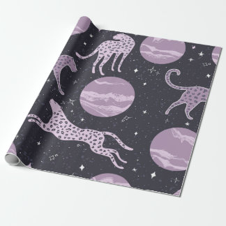 Abstracte kosmos naadloos patroon, galaxachtergron cadeaupapier