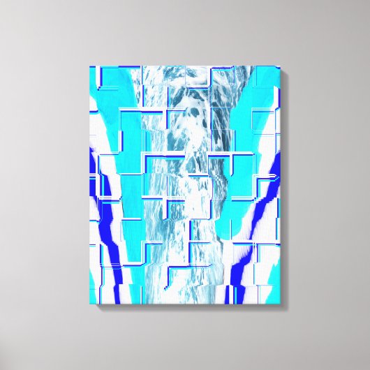 Abstracte koudwaterkunst canvas afdruk (Voorkant)
