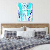 Abstracte koudwaterkunst canvas afdruk (Insitu (Slaapkamer))
