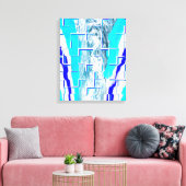Abstracte koudwaterkunst canvas afdruk (Insitu (Woonkamer))