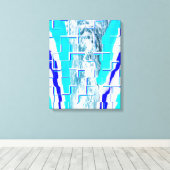 Abstracte koudwaterkunst canvas afdruk (Insitu (Houten vloer))