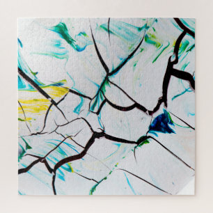 Abstracte kraken in groen geel blauw legpuzzel
