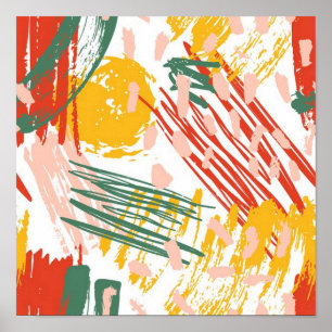 Abstracte kribbel poster