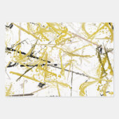 Abstracte kribbels - Mosterd en bruin Inpakpapier Vel (Voorkant 3)