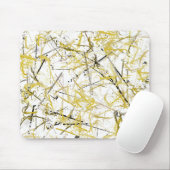 Abstracte kribbels - Mosterd en bruin Muismat (Met muis)