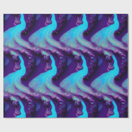 Abstracte kristallen van Paarse Opal Dream Wrappin Cadeaupapier