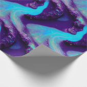Abstracte kristallen van Paarse Opal Dream Wrappin Cadeaupapier (Hoek)
