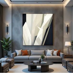 Abstracte Kristallijne Geometrie Canvas Afdruk
