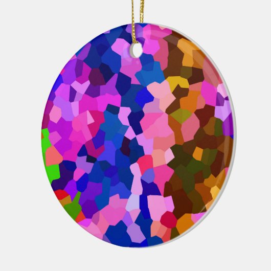 Abstracte kristallijne levendige mozaïekpatroon keramisch ornament (Links)