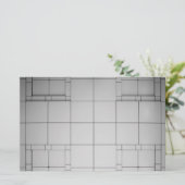 Abstracte kubussen briefpapier (Staand voorkant)