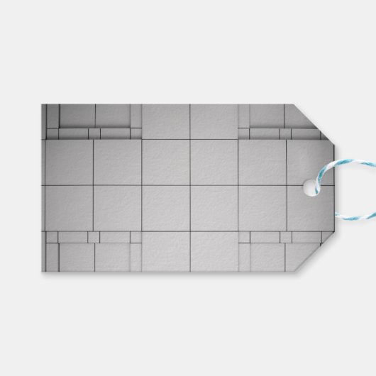 Abstracte kubussen cadeaulabel (Voorkant (Horizontaal))