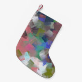 Abstracte kubussen kleine kerstsok (Voorkant (Hangend))