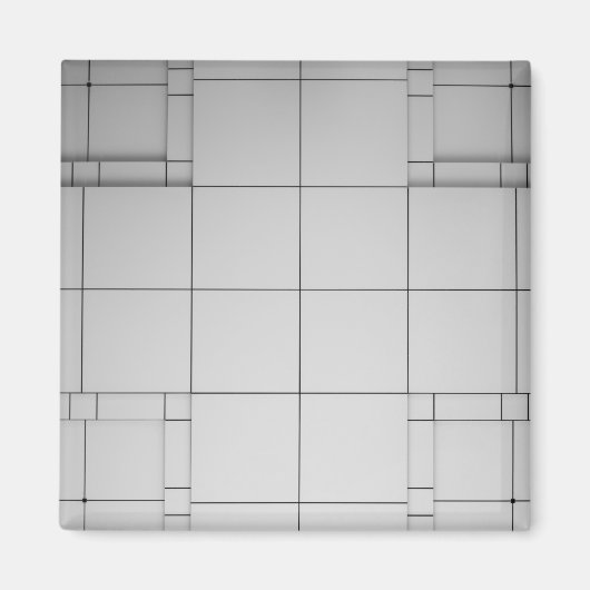 Abstracte kubussen magneet (Voorkant)