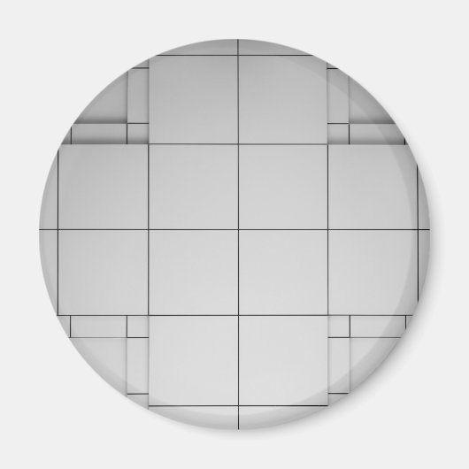 Abstracte kubussen magneet (Voorkant)