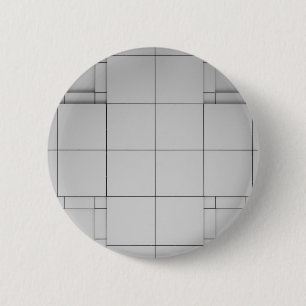 Abstracte kubussen ronde button 5,7 cm