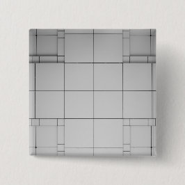 Abstracte kubussen vierkante button 5,1 cm