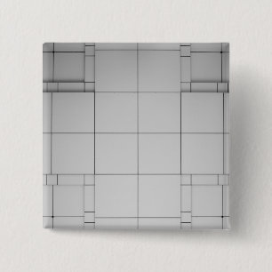 Abstracte kubussen vierkante button 5,1 cm