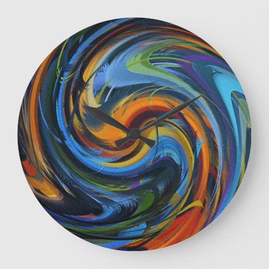 Abstracte kunst 30 grote klok (Voorkant)