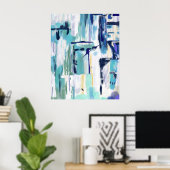 Abstracte kunst aan de muur poster (Thuiskantoor)