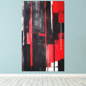 Abstracte kunst - Agressief 002 Canvas Afdruk (Insitu (Houten vloer))