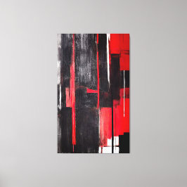 Abstracte kunst - Agressief 002 Canvas Afdruk