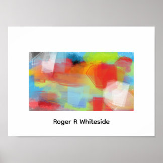 Abstracte kunst Battlehear door Roger R Whiteside Poster