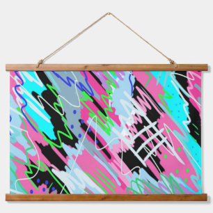Abstracte kunst beginnen bij Bloom Hangend Wandkleed
