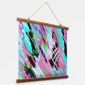 Abstracte kunst beginnen bij Bloom Hangend Wandkleed (Gebogen)