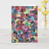 Abstracte kunst begroeting kaart (Gele Bloem)