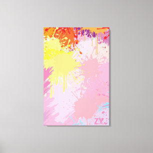 Abstracte kunst bij zonsondergang door ZMJ Canvas Afdruk