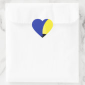Abstracte Kunst Blauw Geel Hart Sticker (Tas)
