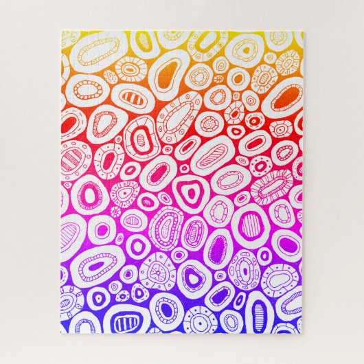Abstracte Kunst Blob Kleur Vorm Gehard Legpuzzel (Verticaal)