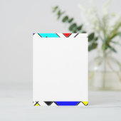 Abstracte kunst briefkaart (Staand voorkant)