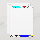 Abstracte kunst briefkaart (Voorkant / Achterkant)
