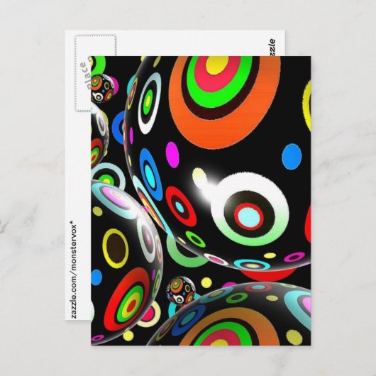 Abstracte kunst briefkaart (Voorkant / Achterkant)