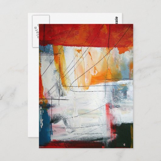 Abstracte kunst briefkaart (Voorkant / Achterkant)