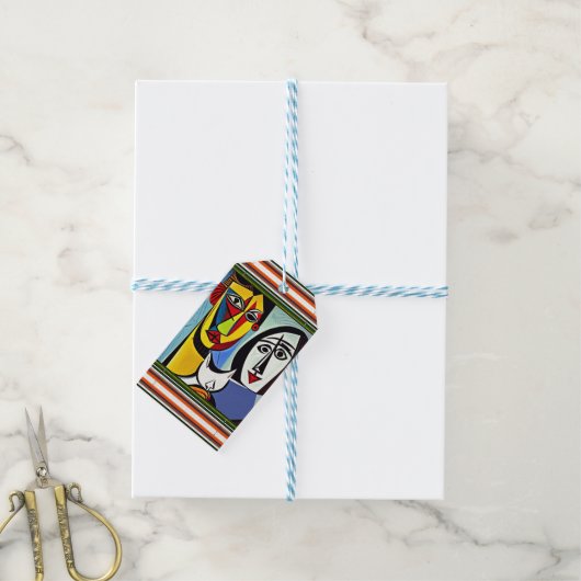 Abstracte Kunst Cadeaubijslage Cadeaulabel (Met Touw)
